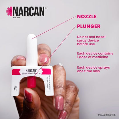 NARCAN Nasal Spray 4 mg, Emergency Treatment of Opioid Overdose, 2 Single-Dose Devices