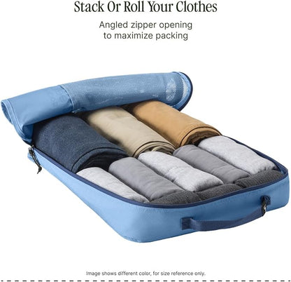 Eagle Creek Pack-It Reveal Cube - Lightweight Packing Cubes for Optimizing Luggage Space - Easy to Carry - Mesh Fabric - Water-Resistant - Easy Grab Zipper - Large - Blue Dawn
