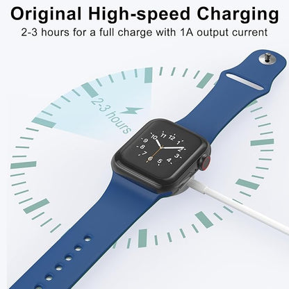 2Pack 6.6ft/2m for Apple Watch Charger USB Magnetic Wireless Fast iWatch Charger Portable Compatible with iWatch Ultra/Series 9/8/7/6/SE/SE2/5/4/3/2/1-White