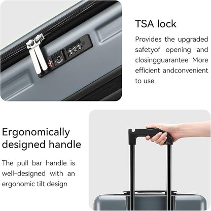 ROAMING Luggage Sets Hard shell Suitcase Top Opening Expandable with Spinner Wheels,Sturdy Large Suitcase Tsa Lock 20 Inch Carry on 28 Inch Checked Luggage,2-Piece Set (20/28) for Unisex Livid green