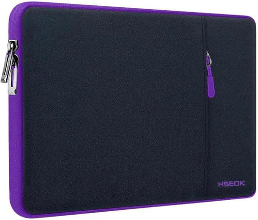 Slim Laptop Case 13.3 14 inch Sleeve, Rainproof & Shockproof Carrying Case for Notebooks Compatible with MacBook Pro 14" and All Models 13.3" MacBook Air/Pro, Most Popular 13"-14" PC,Black-Purple