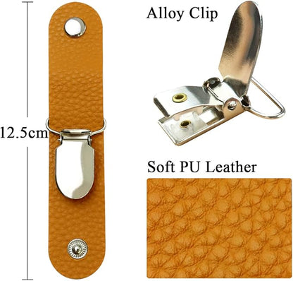 Hat Clip for Travel on Bag/Luggage, PU Leather Multifunctional Duckbill Clip, Outdoor Hat Companion