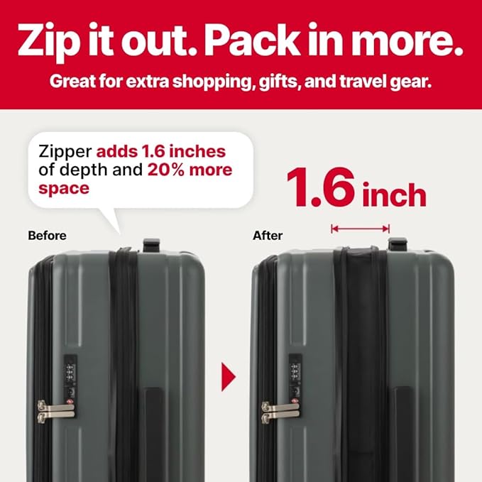 LEGEND WALKER LW 5524 Hardshell Expansion Front-openning, USB port,Cup-holder Spinner Luggage