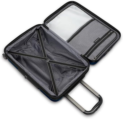 Samsonite Carry-On Pro Front Pocket Hardside Expandable 21-Inch Octiv Luggage: Durable & Impact Resistant, 360° Aero Trac Spinner Wheels, Adjustable Telescopic Handle, TSA Approved Lock - Blue