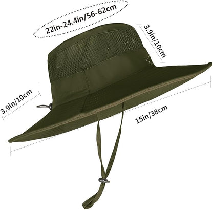 Sun Hats for Men Women Fishing Hat UPF 50+ Breathable Wide Brim Summer UV Protection Hat