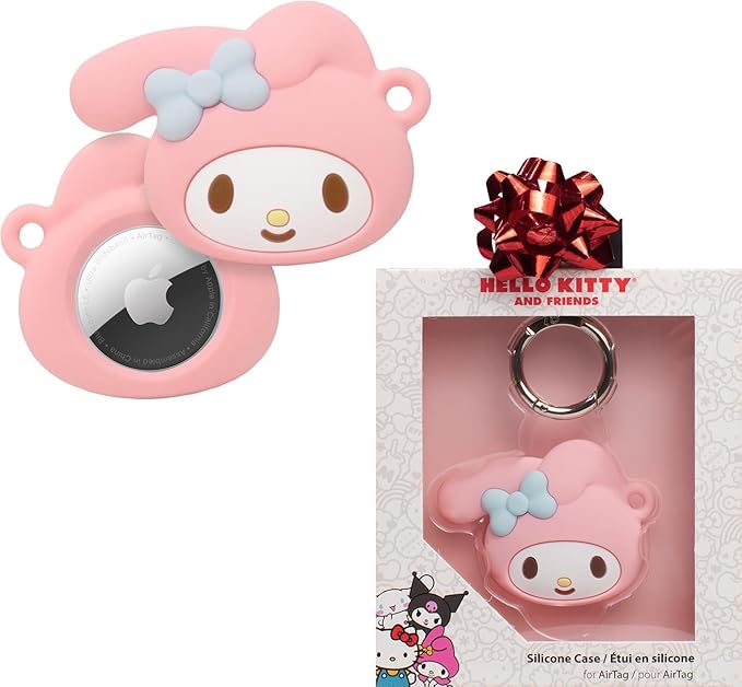 iFace Sanrio Friends Special Edition Silicone Protective Cover [ Compatible with Apple AirTag ][Cute Character Case] [Carabiner Keychain Clip Included] - My Melody