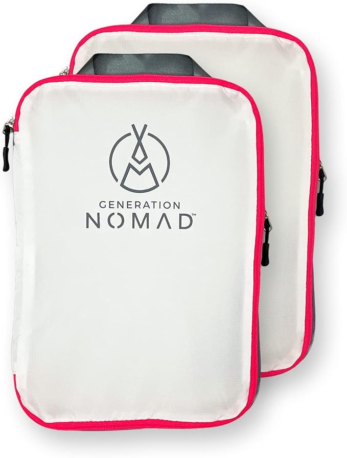 Generation Nomad Compression Packing Cubes for Travel | Best Compression Packing Cubes | Set of 2 PINK