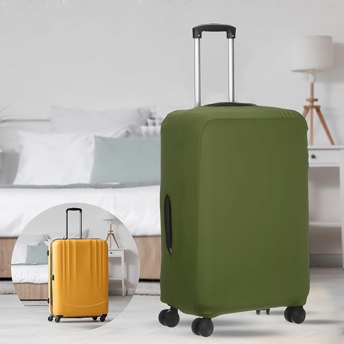 uxcell Travel Luggage Cover, Washable Suitcase Covers for Luggage Anti-scratch Suitcase Protector Elastic Baggage Protective, Fits 18-21 Inch Suit Case, Army Green