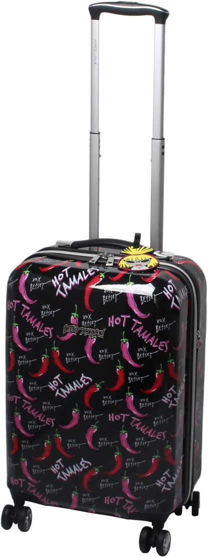 Betsey Johnson Designer 20 Inch Carry On - Expandable (ABS + PC) Hardside Luggage - Lightweight Durable Suitcase With 8-Rolling Spinner Wheels for Women (TAMALE, 20in)