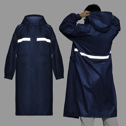 Coralrain Long Hooded Raincoat Safety Waterproof Emergency Rain Jacket Poncho for Men Women Adults