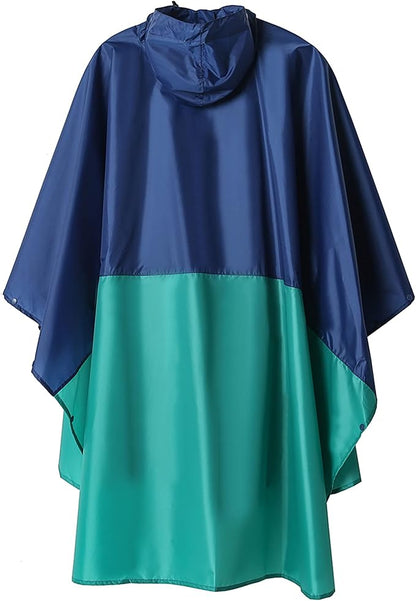 SaphiRose Unisex Rain Poncho Waterproof Raincoat Hooded for Adults Women with Pockets