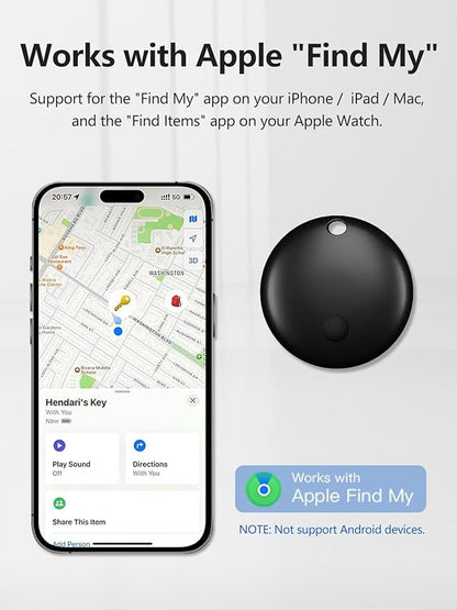 Tracker Tags, Item Finder Work with Apple Find My (iOS Only), Tracking Device Locator Smart Tag for Luggage, Keys, Wallet, Bike, Bags (Multi-Color, 4 Pack)