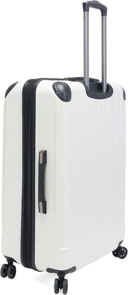 Kenneth Cole Reaction Flying Axis 28" Hardside Expandable 8-Wheel Spinner Check-Size Luggage, Coconut White