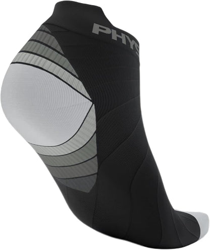 Physix Gear Short Compression Socks for Men & Women - Best Low Compression Socks Women & Men Ankle Socks with Arch Support