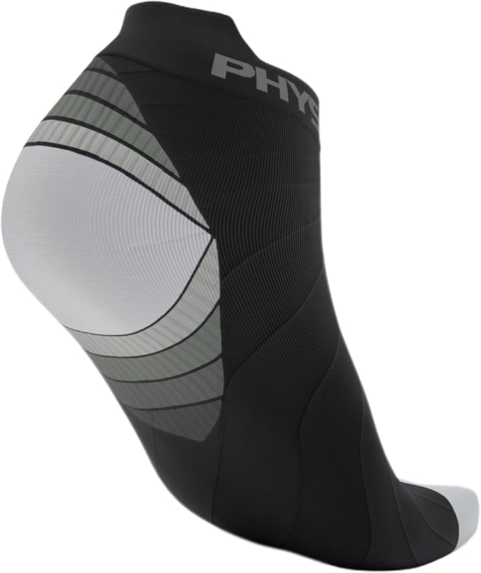 Physix Gear Short Compression Socks for Men & Women - Best Low Compression Socks Women & Men Ankle Socks with Arch Support