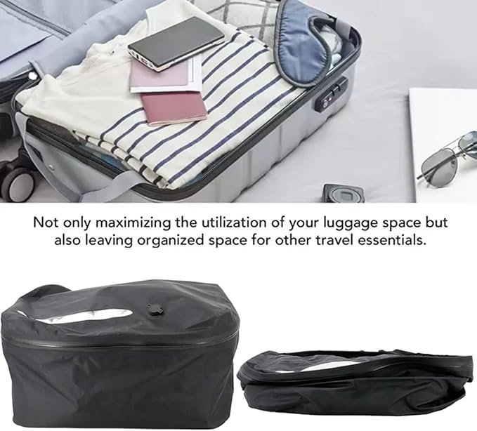 Large Capacity Vacuum Storage Bags for Travel 180° Full Opening Compression Packing Cubes Space Saver Garment Organizer for Suitcases Bedding & Clothes