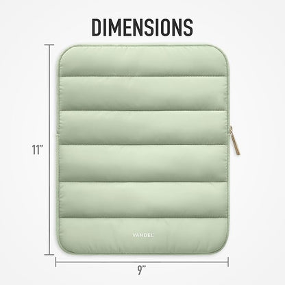 Vandel - The Original Puffy iPad Sleeve 9-11 Inch Tablet Sleeve, Green i Pad Case for Women and Men, Cute iPad Air Pouch, 9 10 Inch, 11 Inch Bag