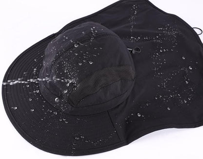 Home Prefer UPF 50+ Sun Hats for Men Women Wide Brim Fishing Hat with Neck Flap UV Protection Sunblock Safari Bucket Hat