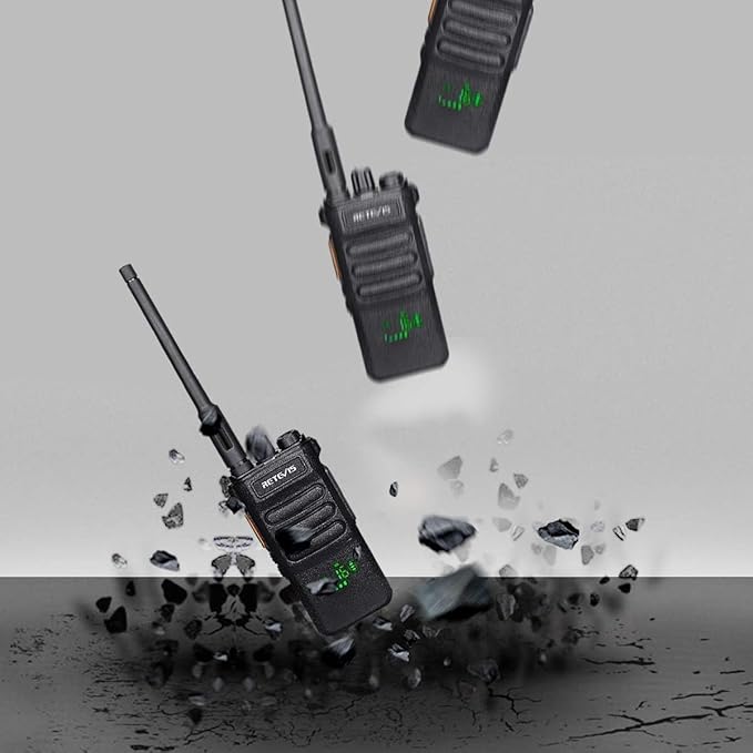 Retevis RT86 Emergency Two Way Radios Long Range,Professional Walkie Talkies with 2600mAh Rechargeable,Alarm,Flashlight,Shatterproof Display,Handheld 2 Way Radio for Off-Roading Overland Farm(2 Pack)