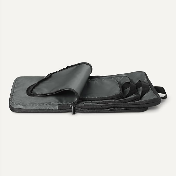 Amazon Essentials Ultralight Compression Packing Cubes Packing Organizer Grey check 4 pack Grey