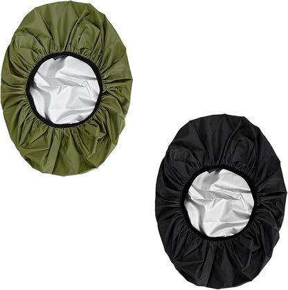 Silfrae Waterproof Rucksack Cover Backpack Rain Cover 30L-100L for Travel Climbing Hiking (Black+Green, 60L-70L)