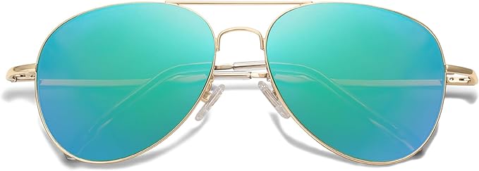 SOJOS Classic Aviator Sunglasses for Women Men Metal Frame Spring Hinges SJ1030