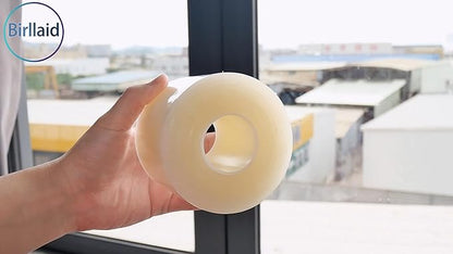 Birllaid Transparent Window Weather Sealing Tape, 3 Inch x 55 Yards (165 FT), Window AC Insulation Air Conditioner Sealing Tape, No Residue, Clear