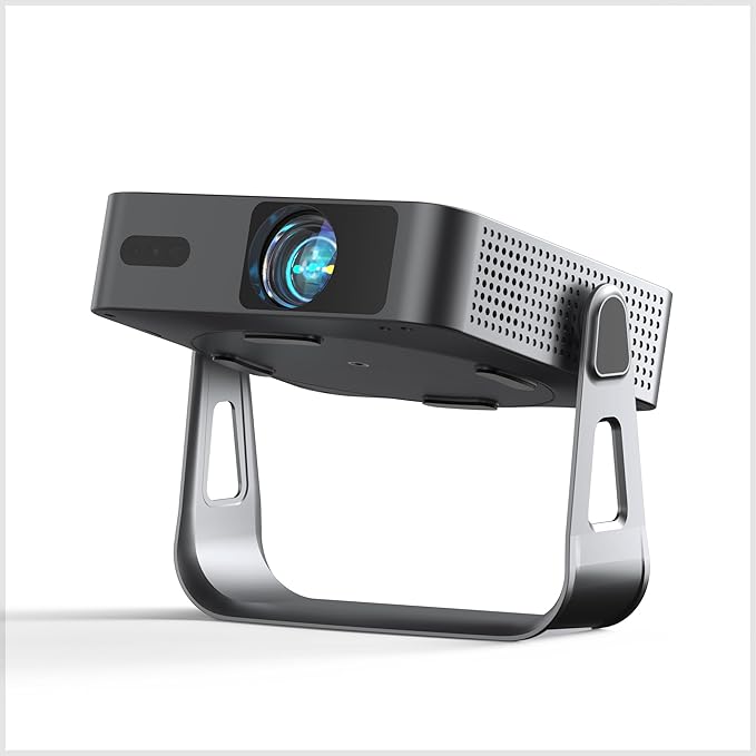 AuKing Projector, 2025 Upgraded Smart Projector, Full HD 1080P Home Theater Video Projector, Compatible with HDMI/USB/AV/Smartphone/TV Box/Laptop