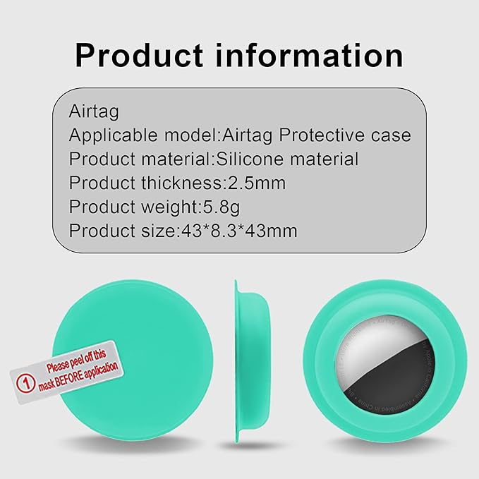 Aimtel Case Compatible with Apple Airtags Case Air Tag Holder Cover Airtag Sticker Stick on Adhesive Mount Silicone for Tv Remote Car Air Tags Case 4 Pack(Luminous/Mint Green/Yellow/Pink)