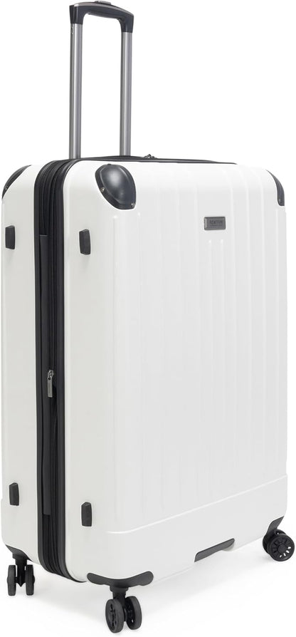 Kenneth Cole Reaction Flying Axis 28" Hardside Expandable 8-Wheel Spinner Check-Size Luggage, Coconut White