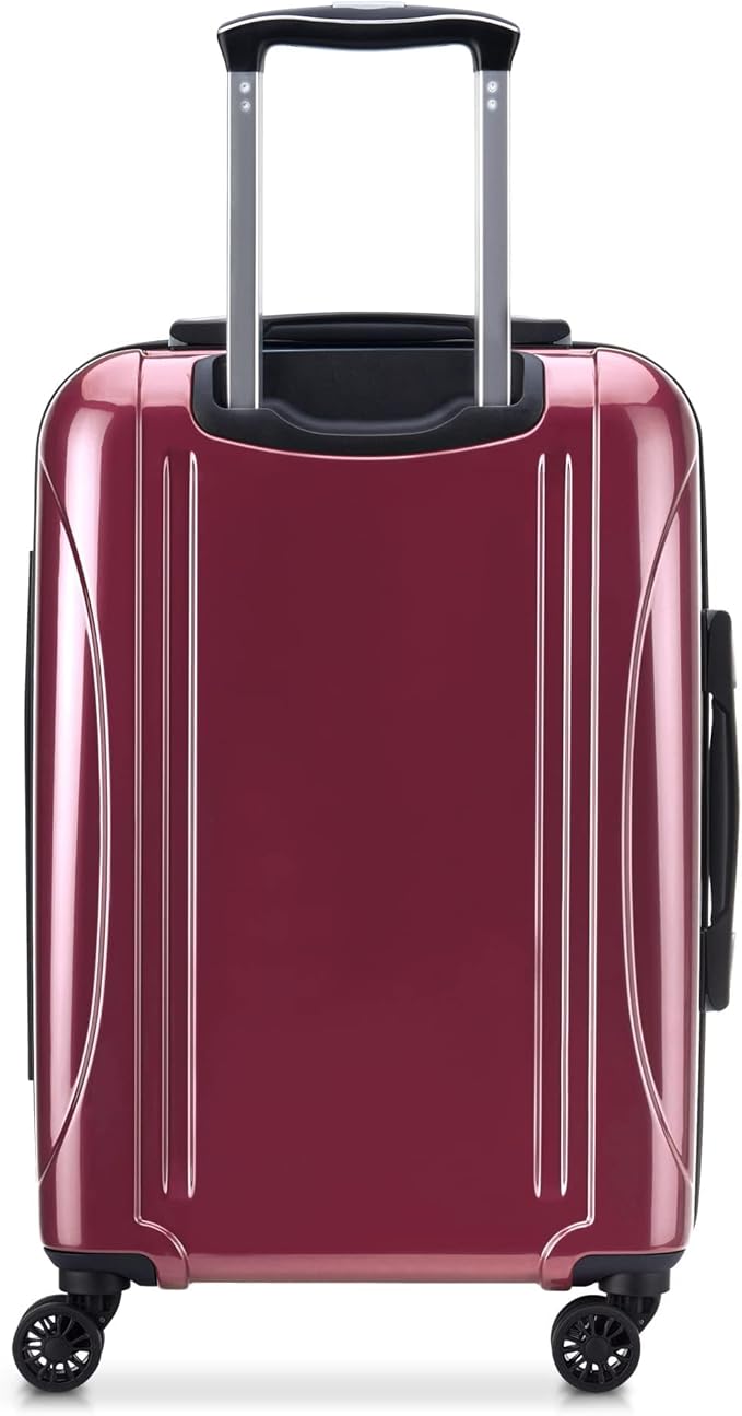 DELSEY PARIS Helium Aero Hardside Expandable Luggage with Spinner Wheels Carry-On Luggage, Peony Pink, Carry-On 21 Inch