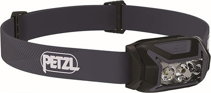PETZL ACTIK Headlamp - Powerful 450 Lumen Light with Red Lighting, for Hiking, Climbing, Running, and Camping - Black