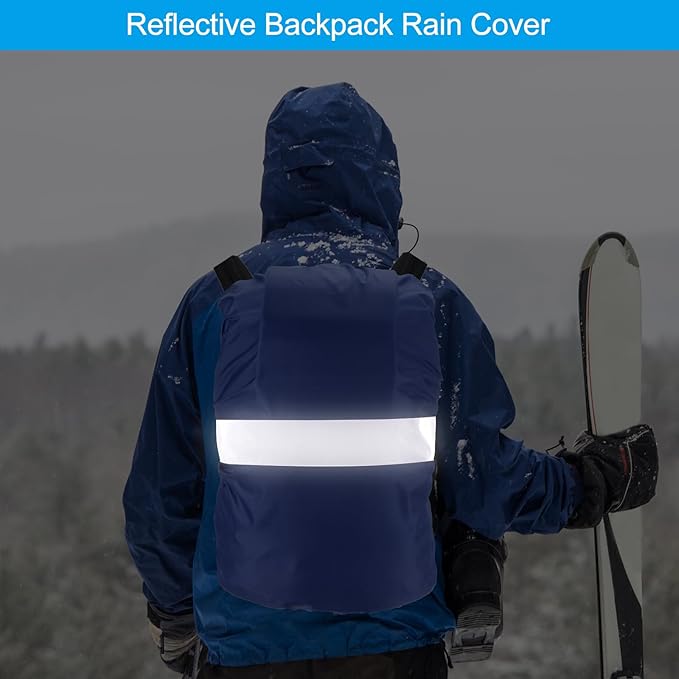 PATIKIL Waterproof Backpack Rain Cover, Non-Slip Backpack Cover with Reflective Strap Stay Dry for Hiking, Camping, Hunting