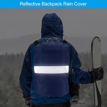 PATIKIL Waterproof Backpack Rain Cover, Non-Slip Backpack Cover with Reflective Strap Stay Dry for Hiking, Camping, Hunting