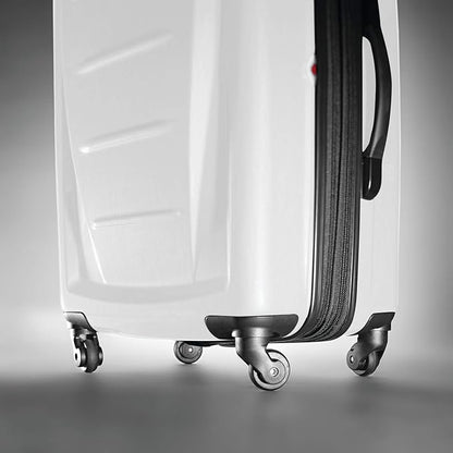 Samsonite Winfield 2 Hardside Expandable Luggage with Spinner Wheels, Checked-Medium 24-Inch, Brushed White