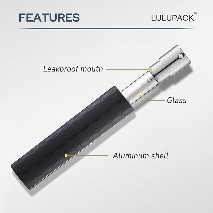 Travel Perfume Bottle Refillable - Cologne Spray Atomizer Mini - Small Travel Size Empty Sprayer for Refill Sample Container - Portable Fragrance Decant Dispenser for Women Men 8ml 6PCS Sleek