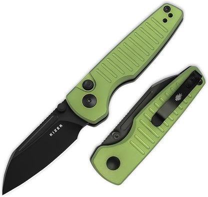 Kizer Parakeet EDC Pocket Knife, 2.46" Nitro-V Blade Folding Knife with Aluminum Handle, Thumb Stud Opener Small EDC Knives for Men Women Camping Hunting V2706A5