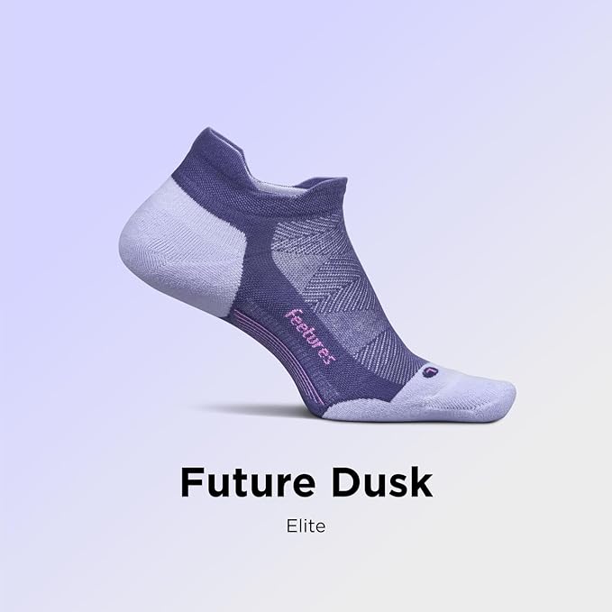 Feetures Elite Max Cushion No Show Tab Ankle Socks - Sport Sock with Targeted Compression