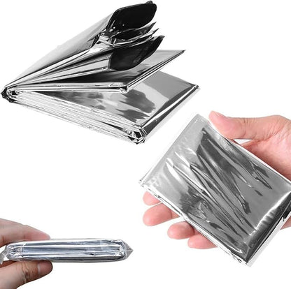 Emergency Foil Thermal Blanket (Pack of 25), 210 x 160 cm (82" x 63") Emergency shelter Survival Reflective Blankets Perfect for Outdoors, Hiking, Survival, Marathons or First Aid