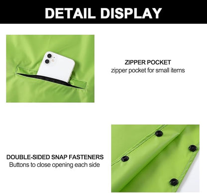 Fashion Hooded Rain Poncho Waterproof Raincoat Jacket with pocket for Women/Men/Adult