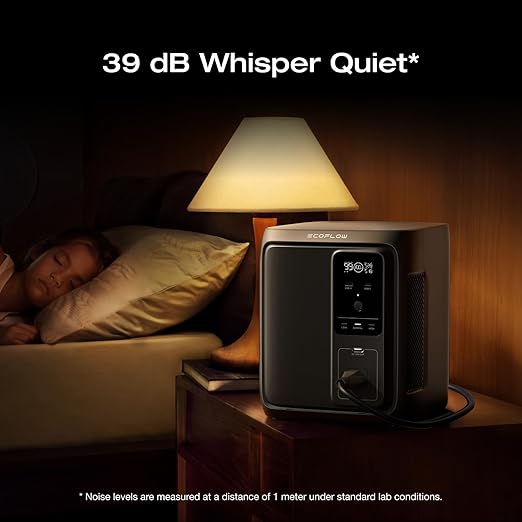 EF ECOFLOW Solar Generator DELTA 3 1000 Air with 110W Solar Panel, 960Wh LiFePO4 (LFP) Battery, 500W AC Output Portable Power Station for Home Backup, Power Outages, Camping & RVs