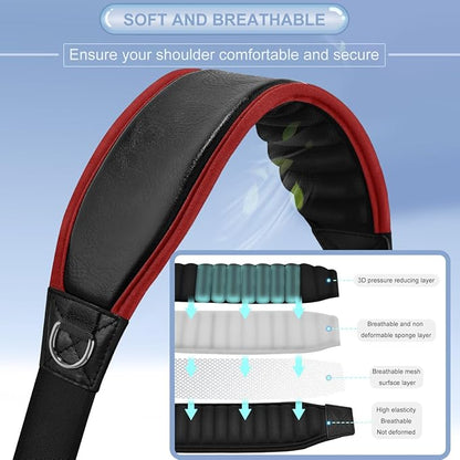 ZINZ 77" Shoulder Strap with Neoprene Thick Padded, Universal Bag Strap with Double Adjustable Buckles and Metal Swivel Hooks
