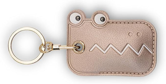 Leather Keychain Case Holder Compatible with Apple AirTag, GPS Airtag Keychain Finder Tracker with Key Ring, Anti-Scratch Protective Air Tag Cover