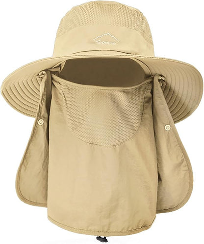 Sun Hats for Men Women Fishing Hat UPF 50+ Breathable Wide Brim Summer UV Protection Hat