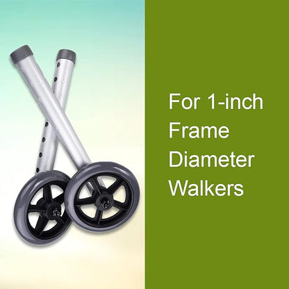 McKesson Universal Walker Wheels, Adjustable, 5 in Caster Wheels, 25 Pairs