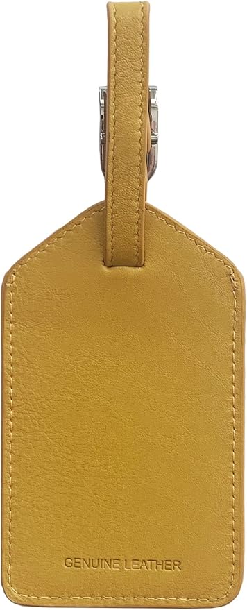 Personalized Monogrammed Leather Luggage Tags - 3 Pack