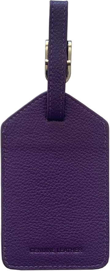 Personalized Monogrammed Leather Luggage Tags - 3 Pack
