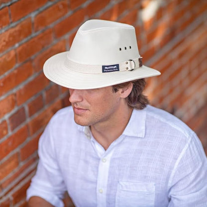 Panama Jack Original Canvas Safari Men's Sun Hat, 2 1/2" Brim, UPF (SPF) 50+ Sunhat Protection