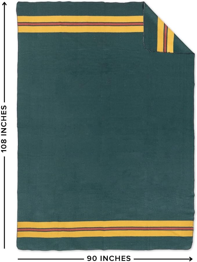 Arcturus Rainier Wool Blanket - Warm, Heavy, Washable, Large Bed Blanket | Great for Home & Camping (Fort Vancouver, King)