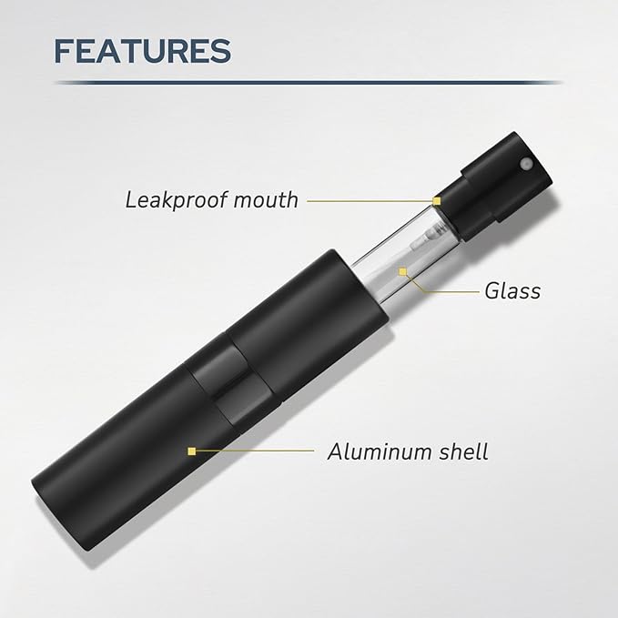 Perfume Atomizer Travel Bottle Refillable: Cologne Sprayer Portable for Men - Mini Spray Empty for Refill - 8ml Small Size Orange